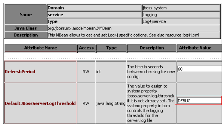 jboss 5 logger
