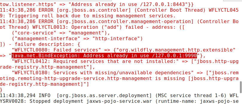 java.net.BindException: Address already in use