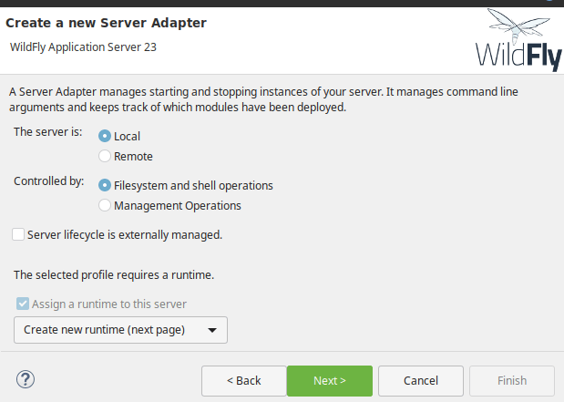 Integrating Eclipse and WildFly for Java development