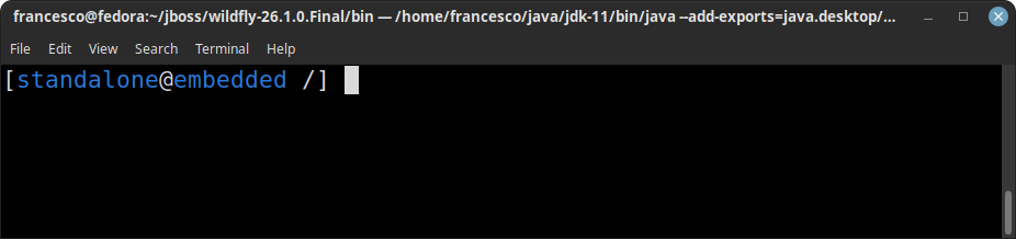 wildfly cli offline