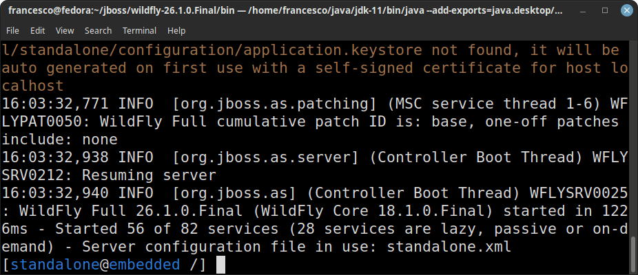 wildfly cli embedded