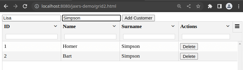 UI grid with REST Service example