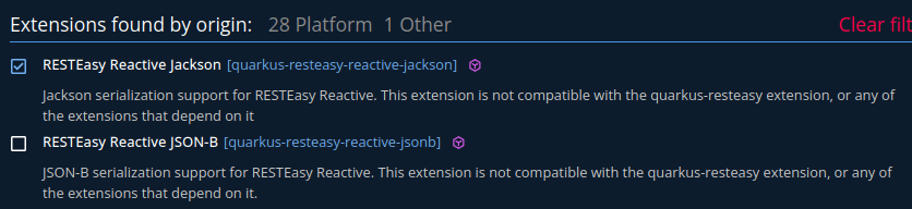 quarkus test application
