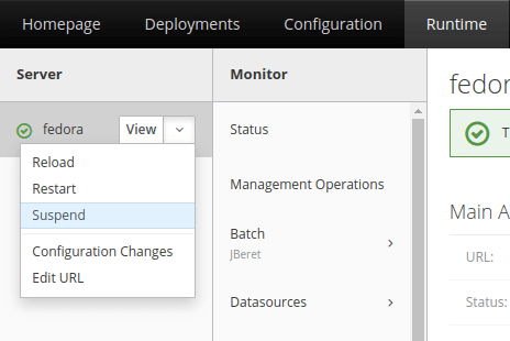 jboss how to suspend