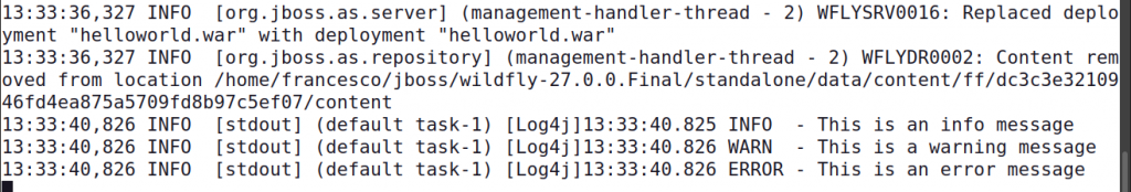 Simple Logging Facade for Java (SLF4J) with WildFly
