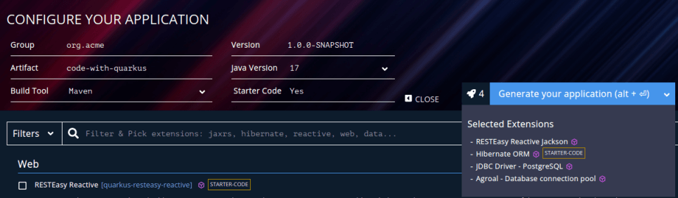 quarkus vuejs crud rest