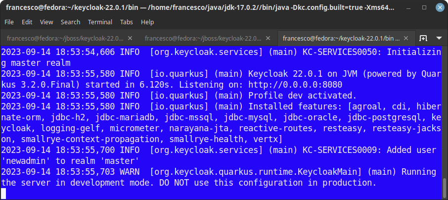 keycloak step by step guide add admin user