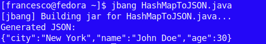 how to create a JSON from a Java HashMap