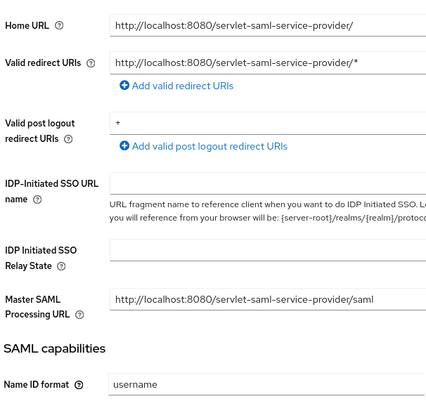SAML Client keycloak