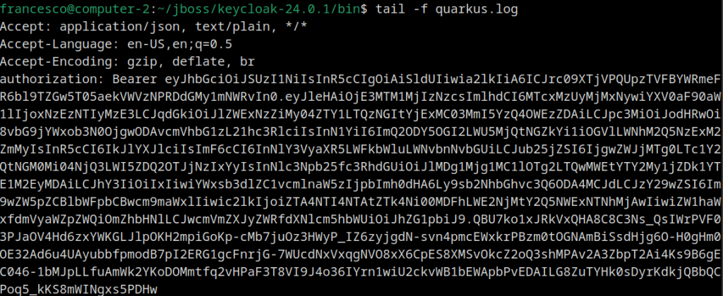 keycloak access logs dump logs