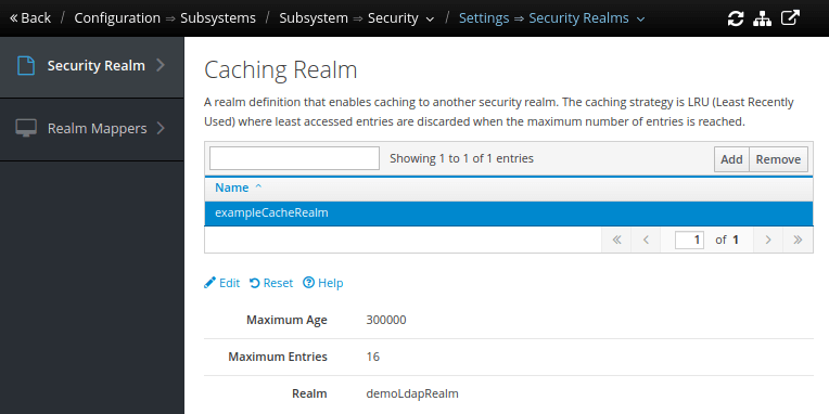wildfly caching realm with elytron